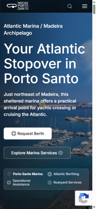 Marina Porto Santo em telem&oacute;vel, sec&ccedil;&atilde;o 1